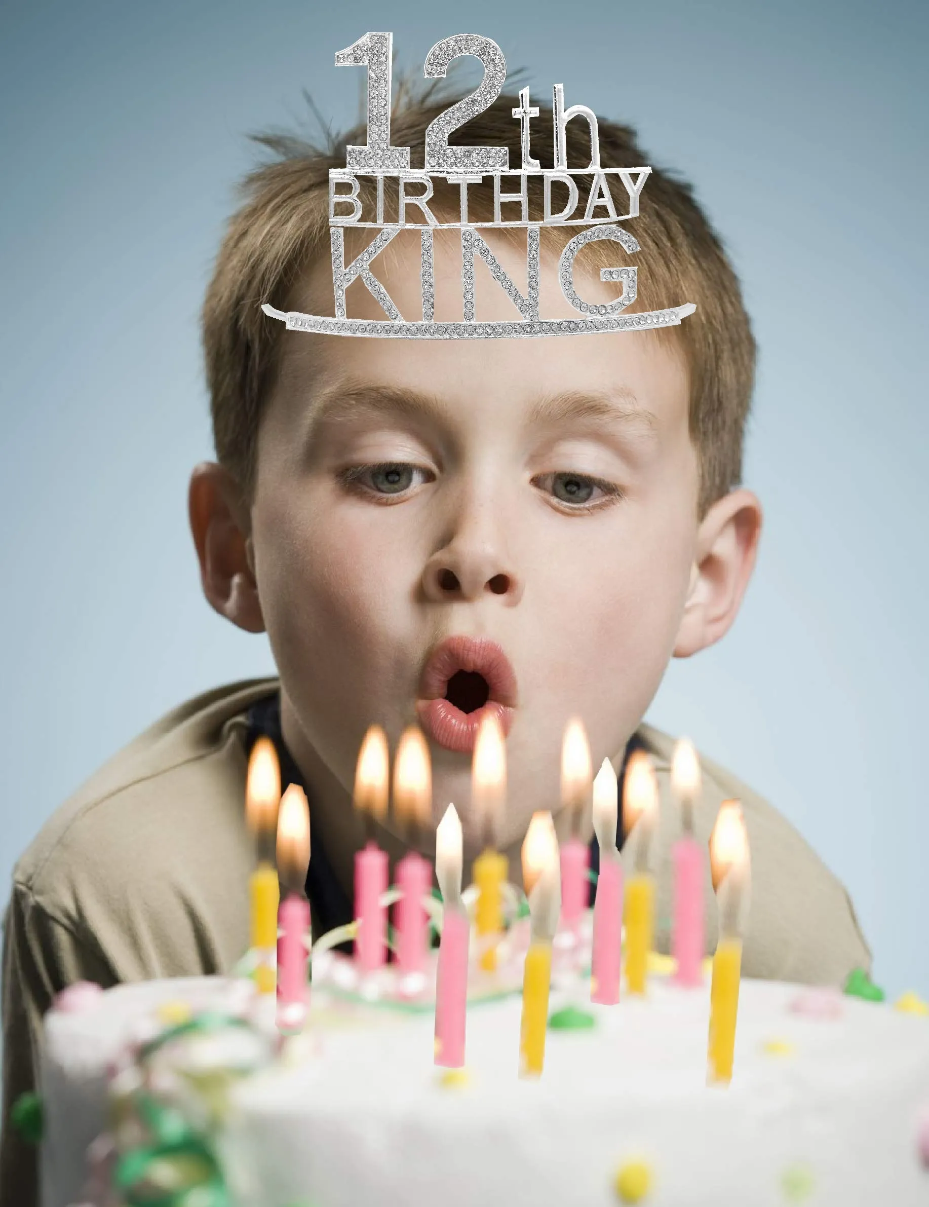 12th Birthday King Crown,12th Birthday Gifts for Boy,12th Birthday King Sash,12th Birthday