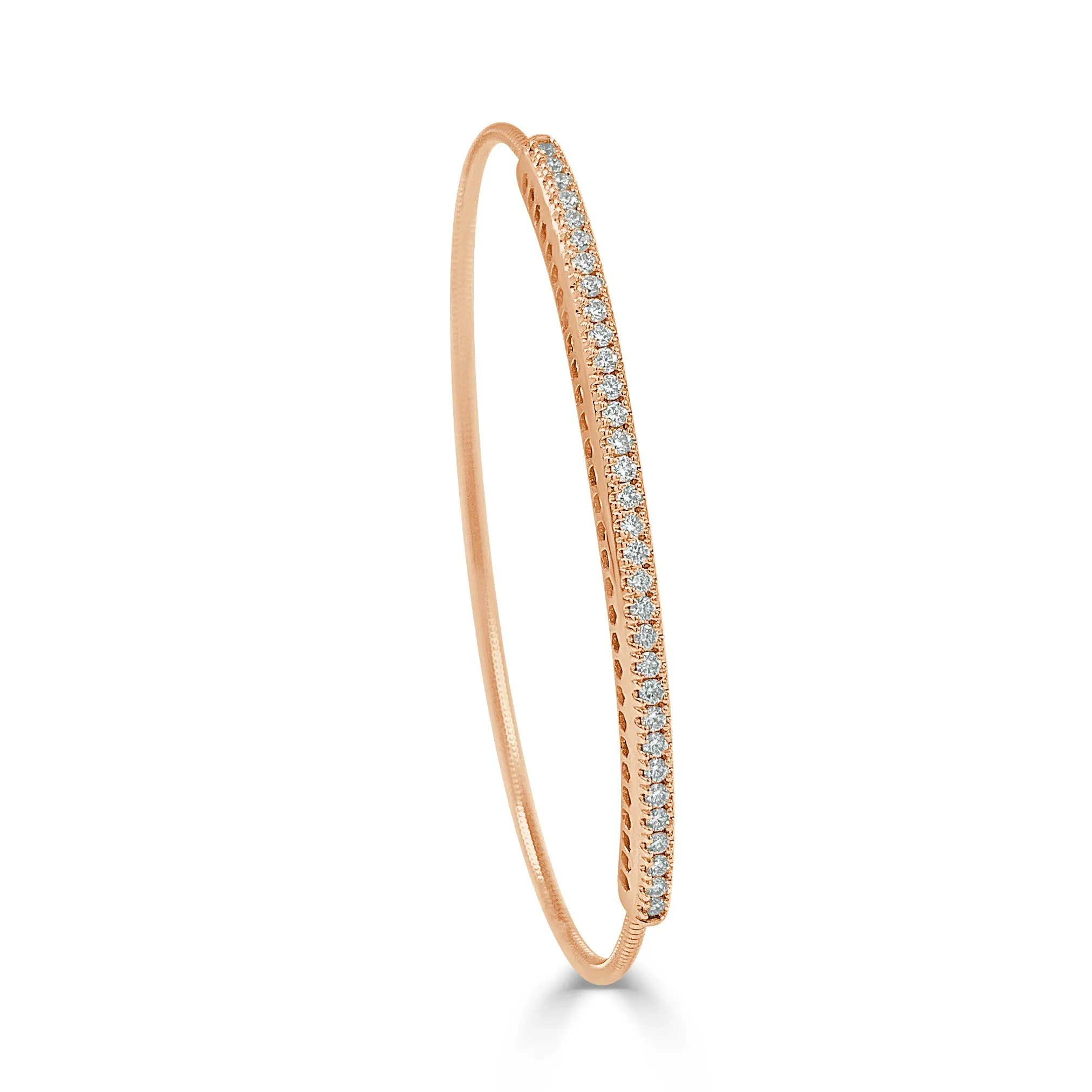 14k Gold & Diamond Flexible Bangle - 0.60ct