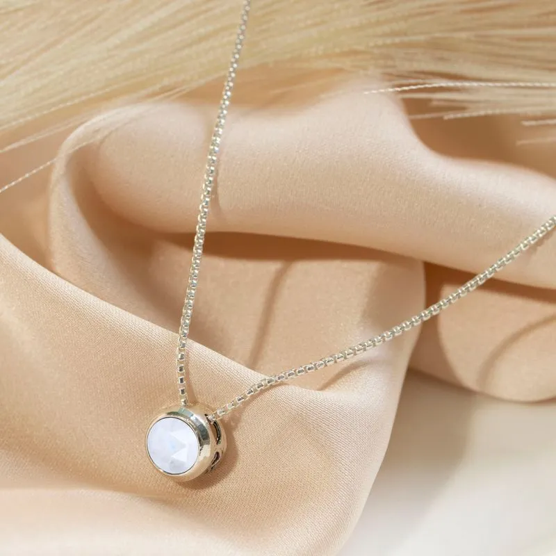 14K Gold Plated Moonstone Pendant Necklace