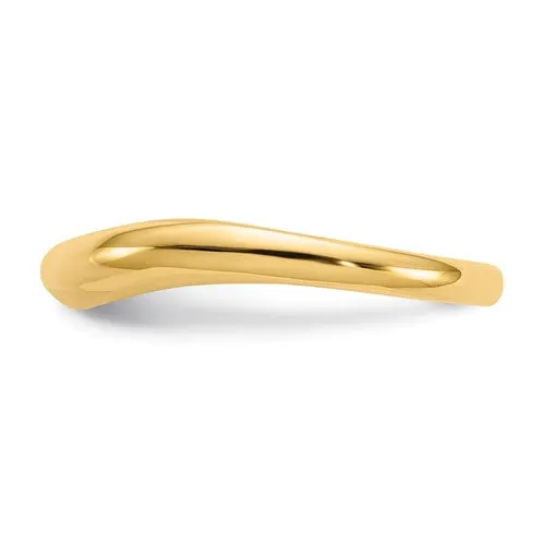 14k Polished Stackable Wave Ring