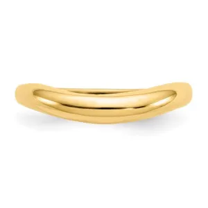 14k Polished Stackable Wave Ring