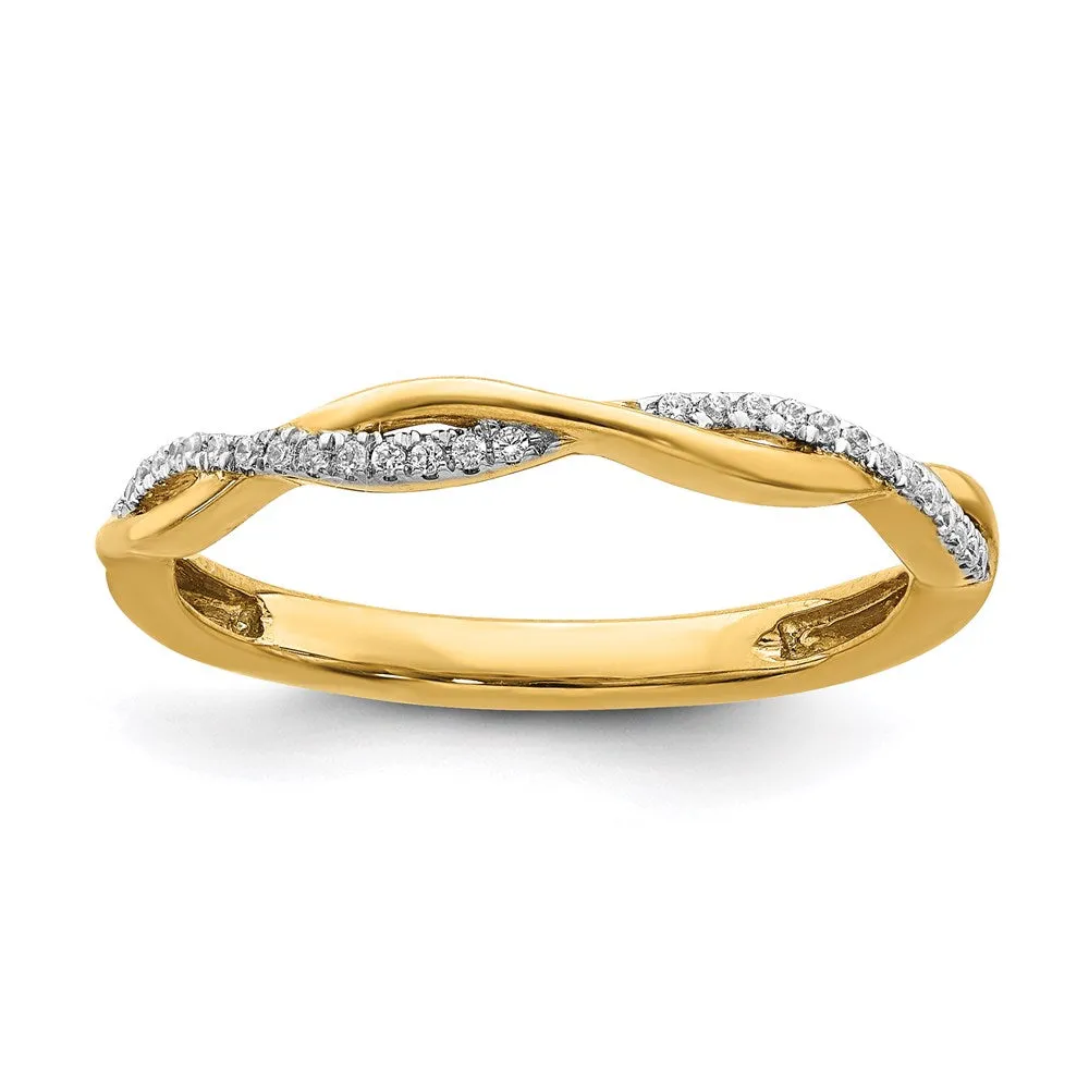 14k Stackable Expressions Diamond Twist Ring | SK2100