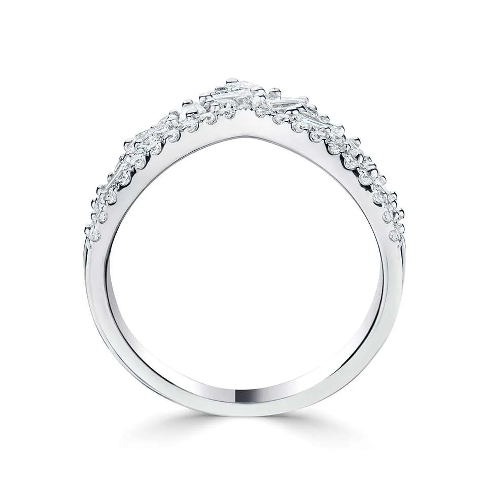 18ct White Gold & Diamond Tiara Cluster Ring