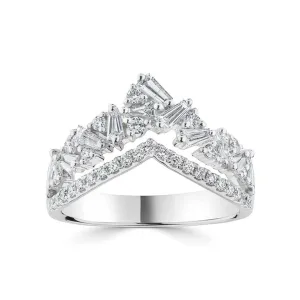 18ct White Gold & Diamond Tiara Cluster Ring