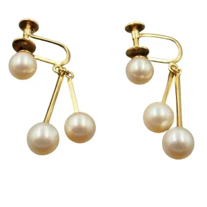 18ct Yellow Gold Pearl Drop Earrings