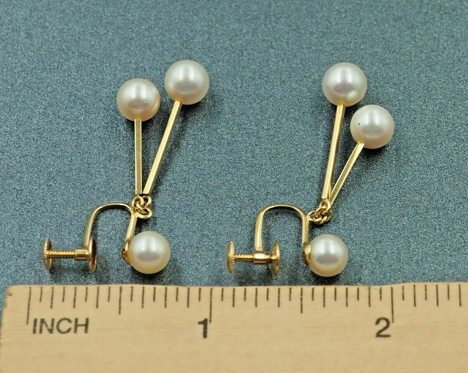 18ct Yellow Gold Pearl Drop Earrings