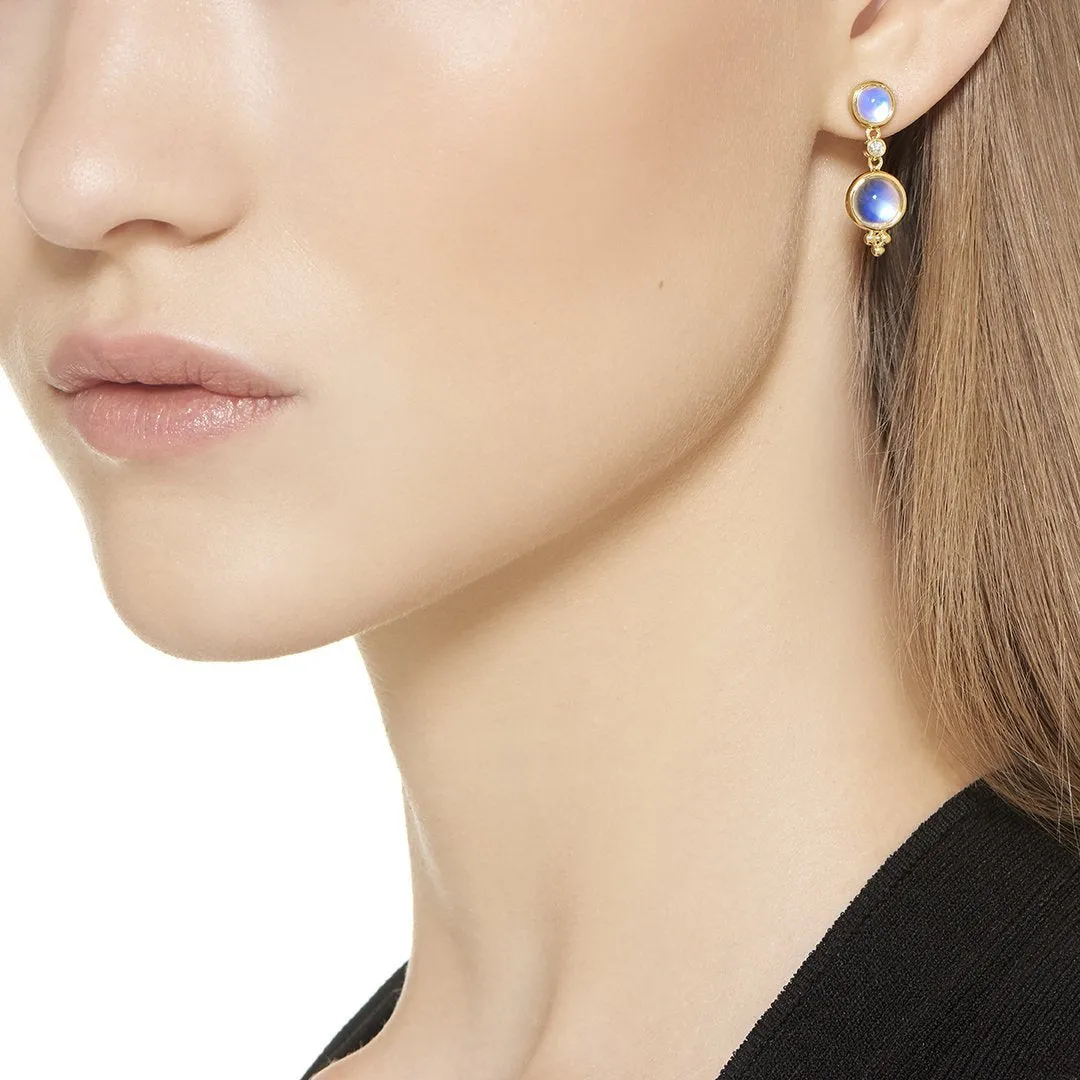 18K Double Drop Earrings