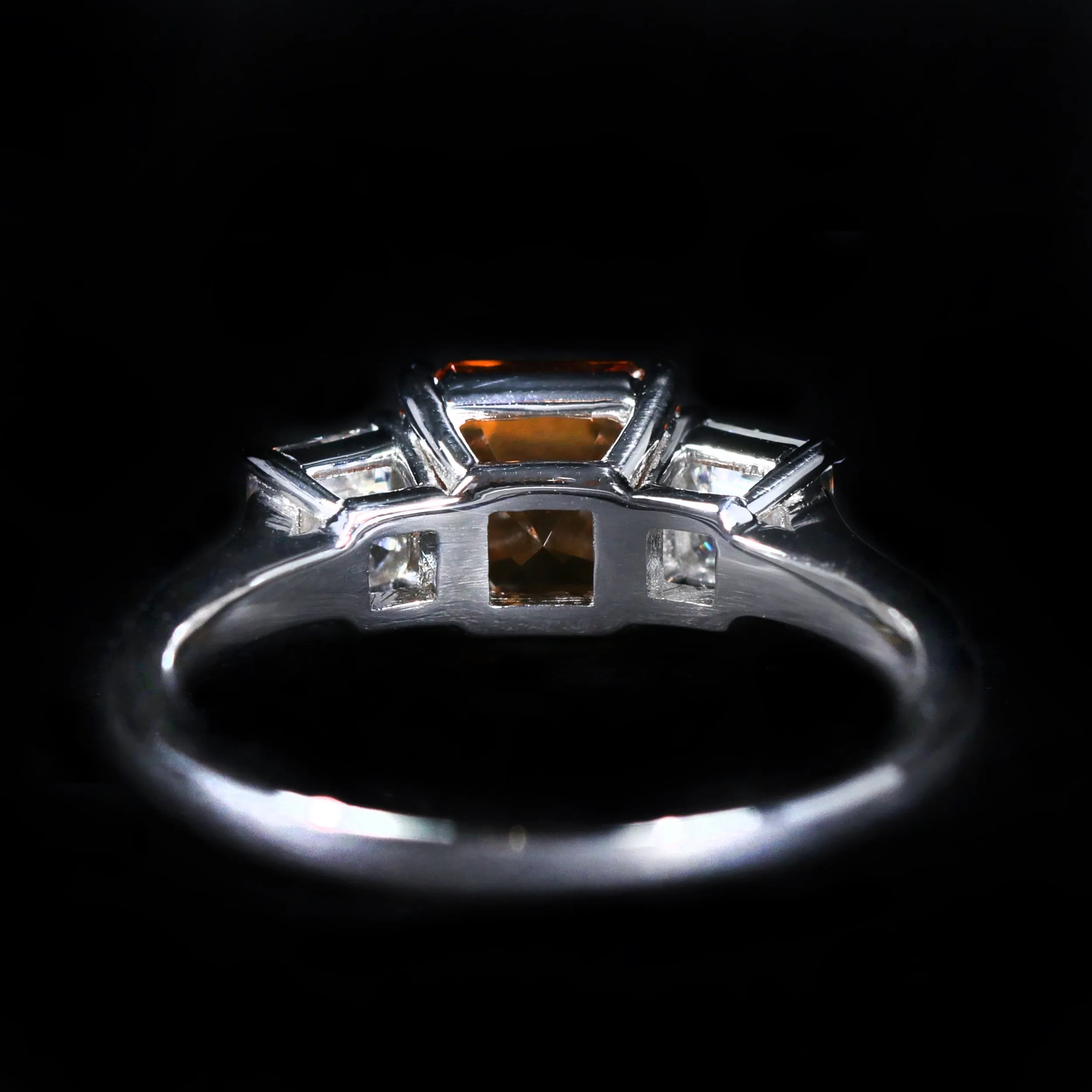 18K White Gold 1.82 Carat Garnet and Diamond Ring