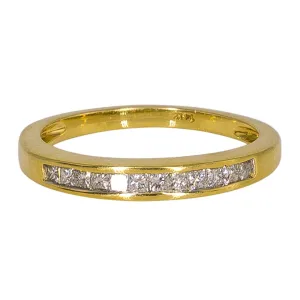 18K Yellow Gold Diamond Band W/ 0.36 ct Diamonds