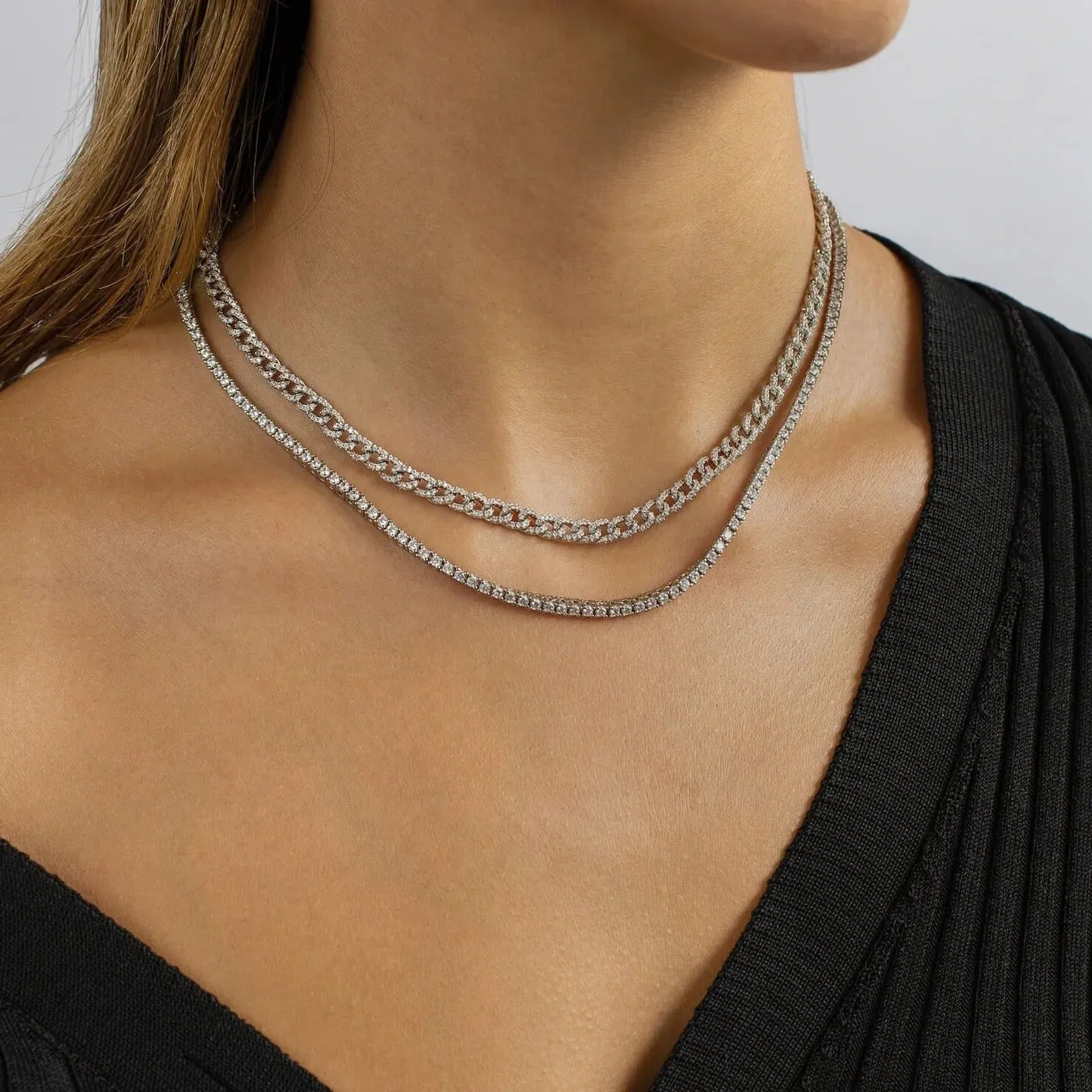 2mm/3mm/4mm Round Stone Tennis Choker Necklace