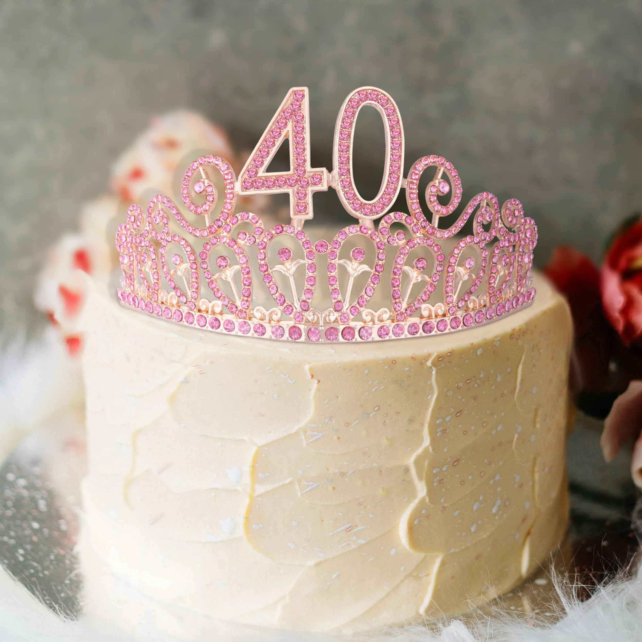 40th Birthday Sash And Tiara For Women - Fabulous Glitter Sash   Ripples