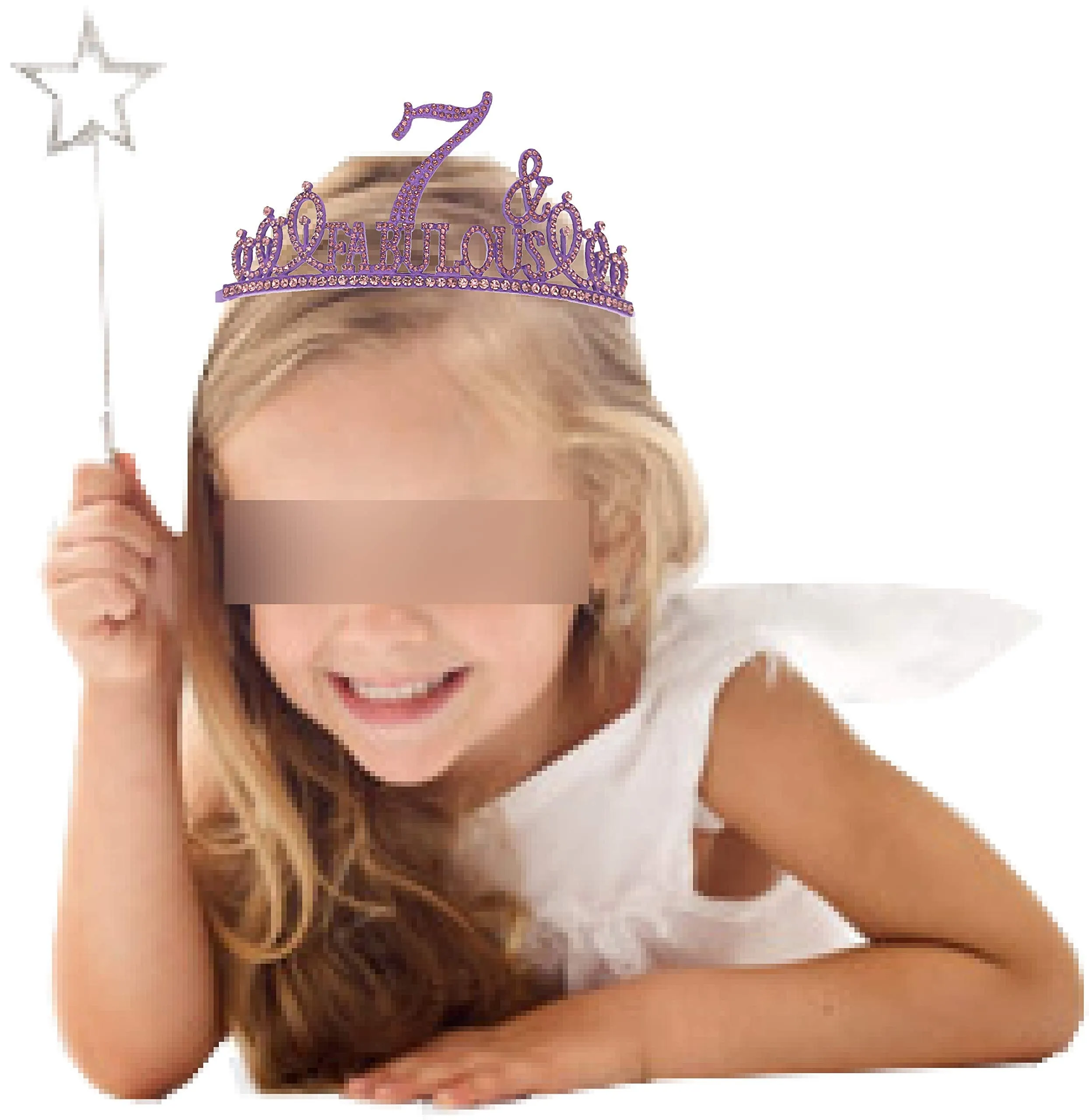 7th Birthday Gifts for Girls,7th Birthday Tiara and Sash Purple,7th Birthday Decorations