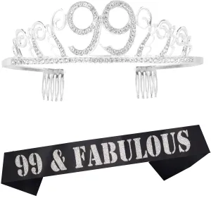 99th Birthday, 99th Birthday Decorations for Women, 99th Birthday Tiara, 99th Birthday