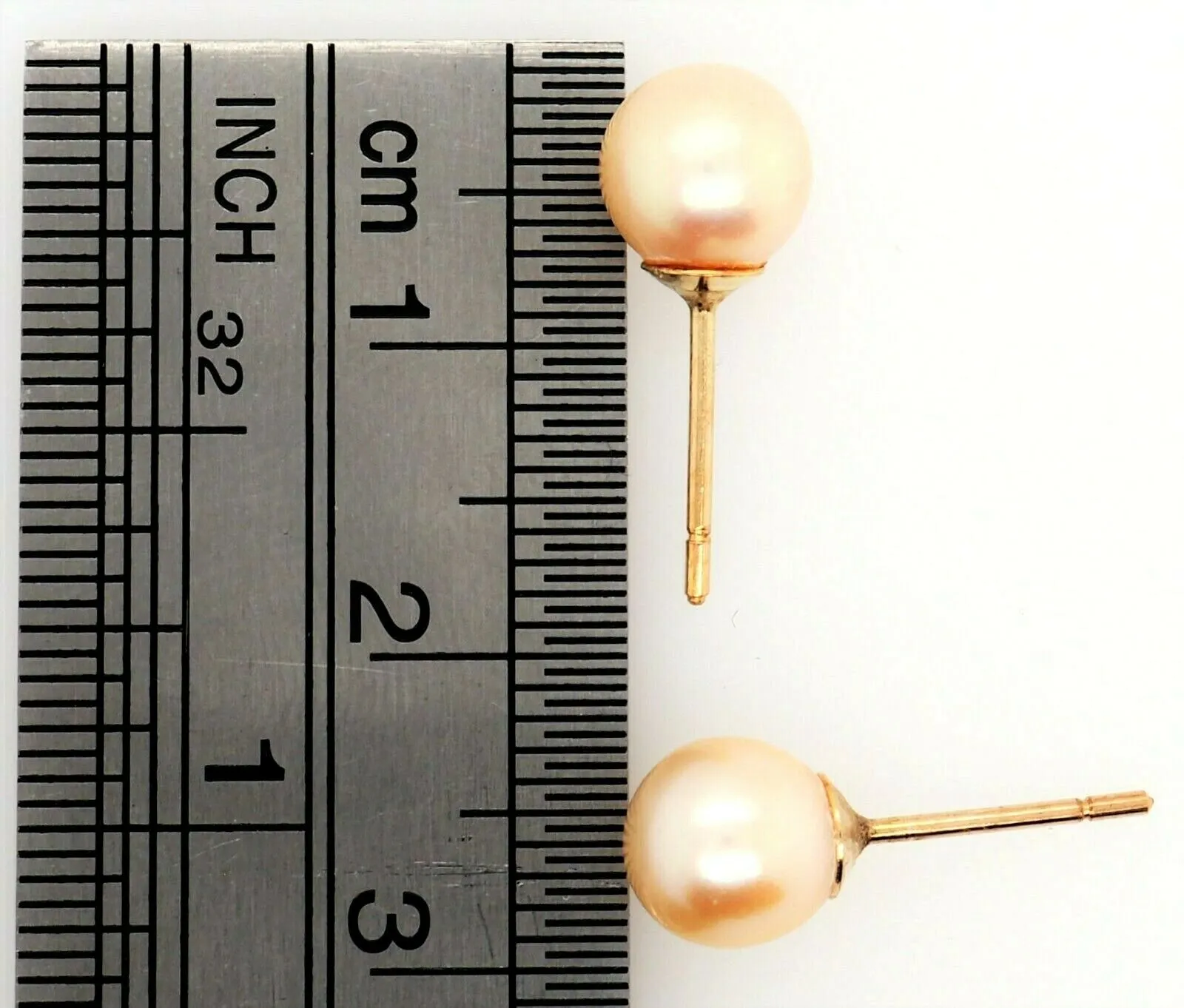 9ct Yellow Gold & Pearl Stud Earrings Fine Elegant Jewellery Pierced Ears