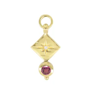 Ara Rhodolite Gold Charm