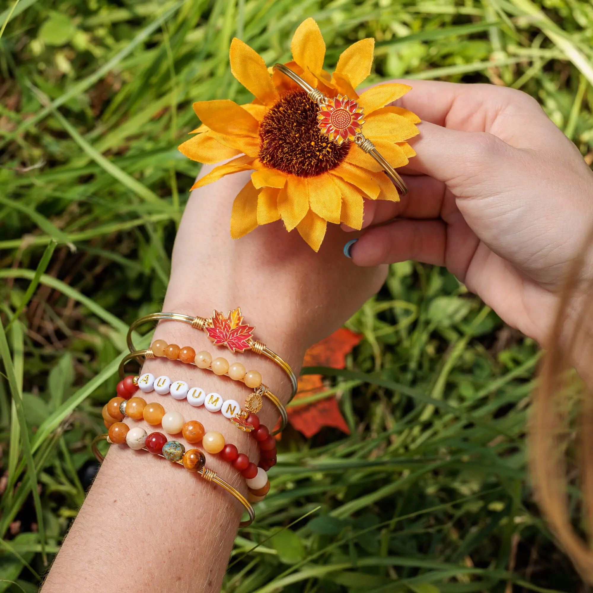 Autumn Sunrise Bangle Bracelet