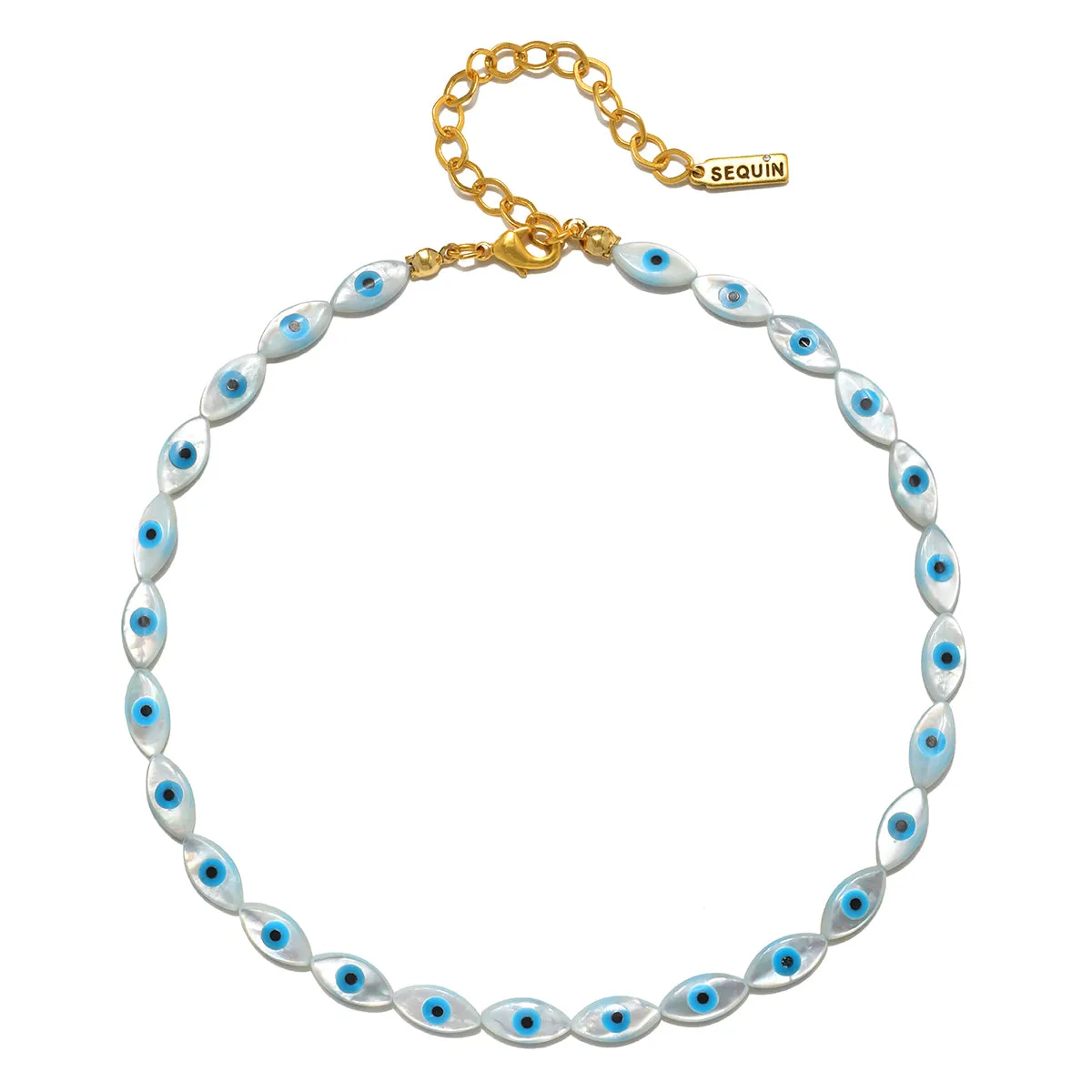 Beaded Evil Eye Choker Necklace