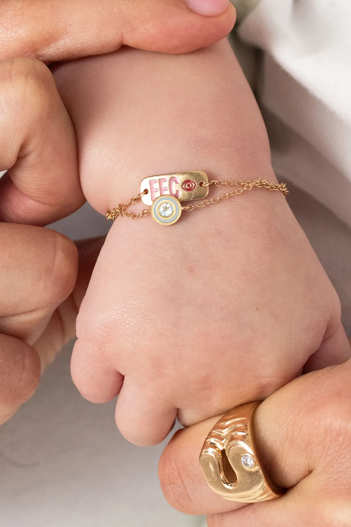 Birthstone Bezel Baby Bracelet