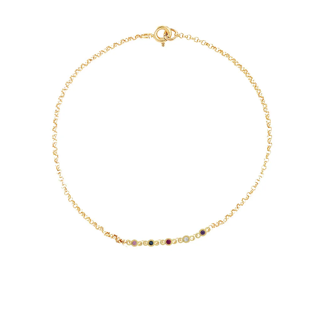 Birthstone Bracelet - 14k Yellow Gold