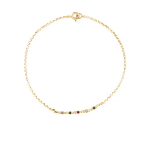 Birthstone Bracelet - 14k Yellow Gold