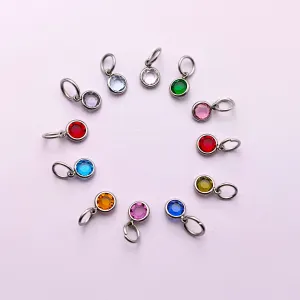 Birthstone Hanging Charm for Keyring