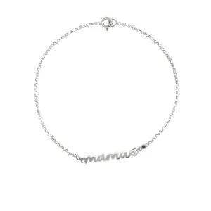 Birthstone Mama Bracelet - Silver