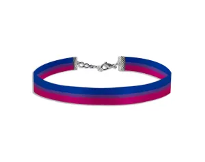 Bisexual Flag Striped Choker Necklaces