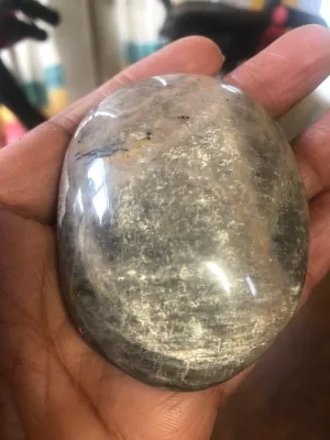 Black Moonstone Palm Stone 2 1/2-3 Inch