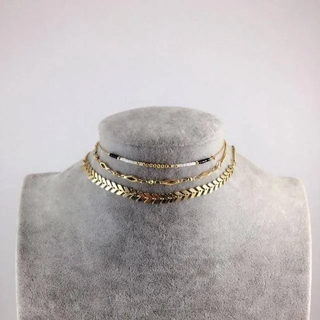 Bohemian Beaded Choker Necklace sets