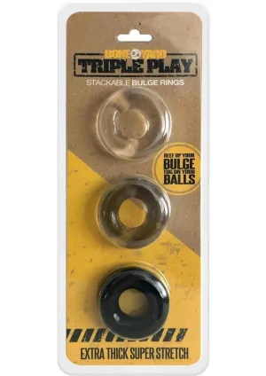 Boneyard Triple Play Stackable Bulge Cock Rings