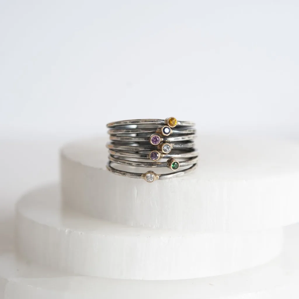 Bound by Love Gemstone Stacking Ring Set