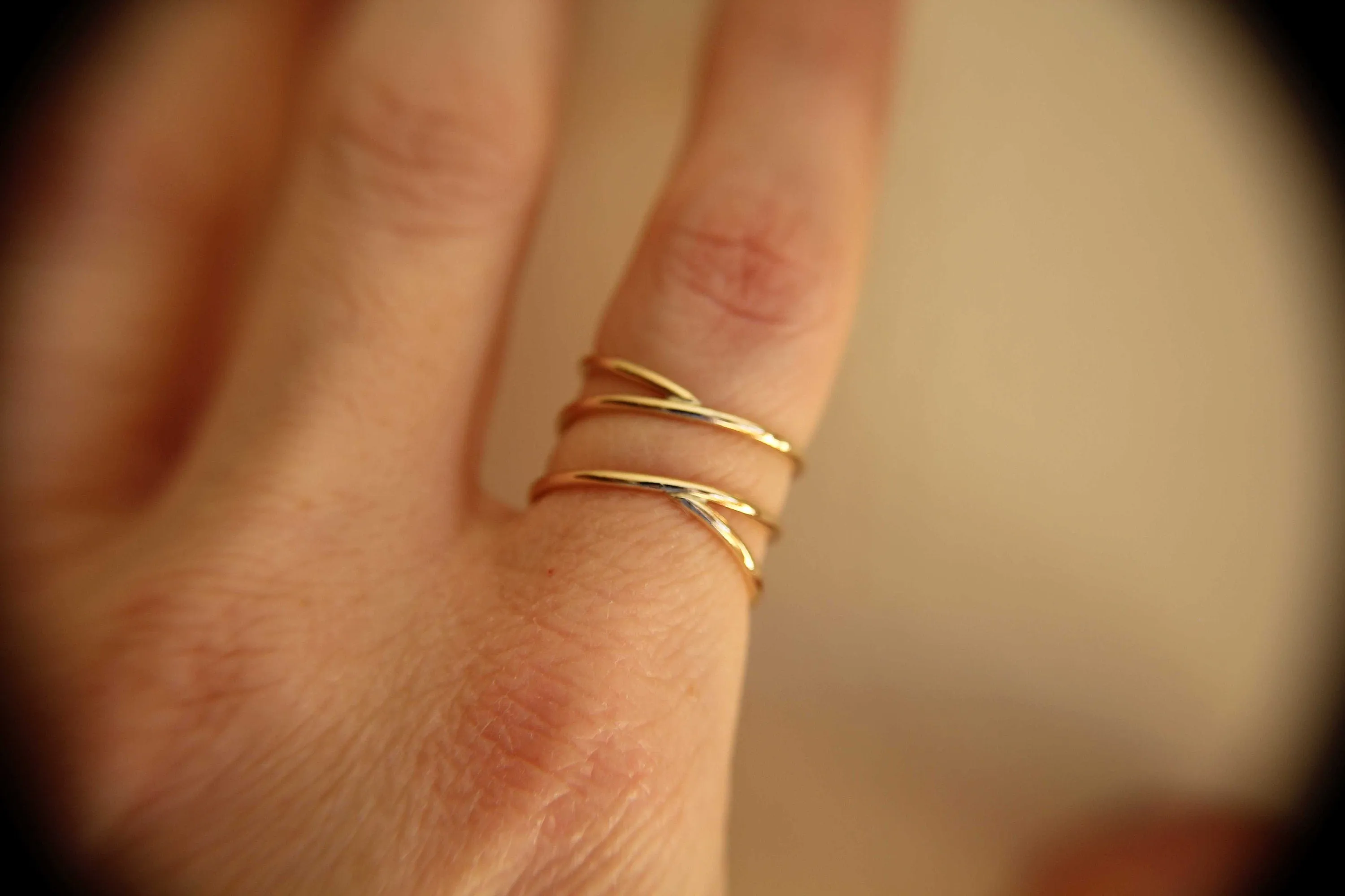 Bypass Thumb Ring, Coil Ring, Spiral Thumb Ring, Wrap Around Ring, Statement Ring, Bypass Ring, Gold Jewelry, Modern, Wrap Ring, Gift,2