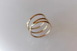 Bypass Thumb Ring, Coil Ring, Spiral Thumb Ring, Wrap Around Ring, Statement Ring, Bypass Ring, Gold Jewelry, Modern, Wrap Ring, Gift,2