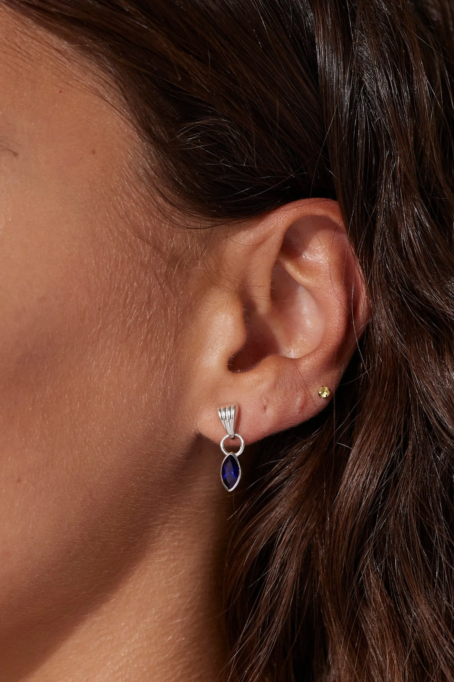 Camille Sapphire Silver Earrings