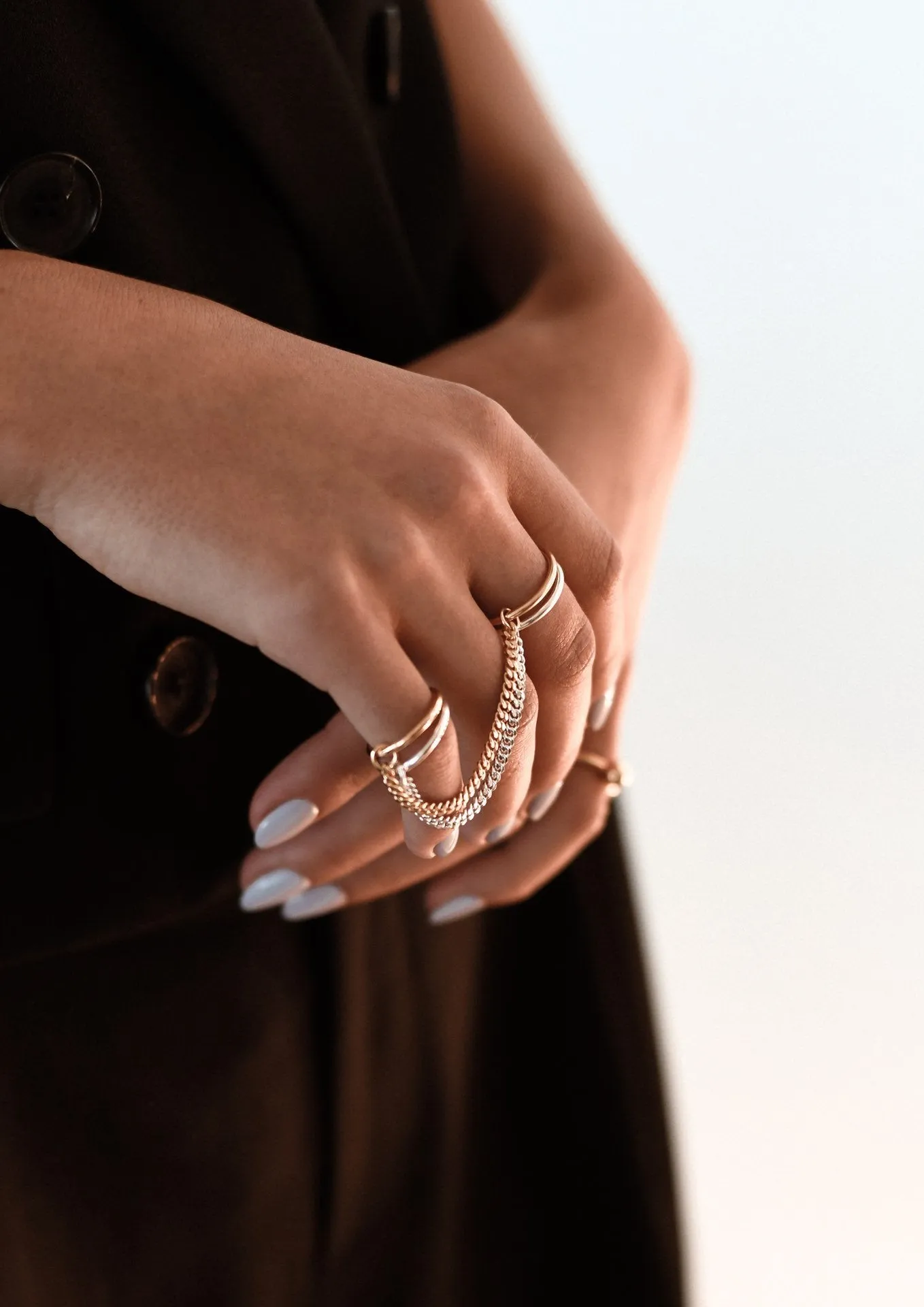 Chained Rings Silver