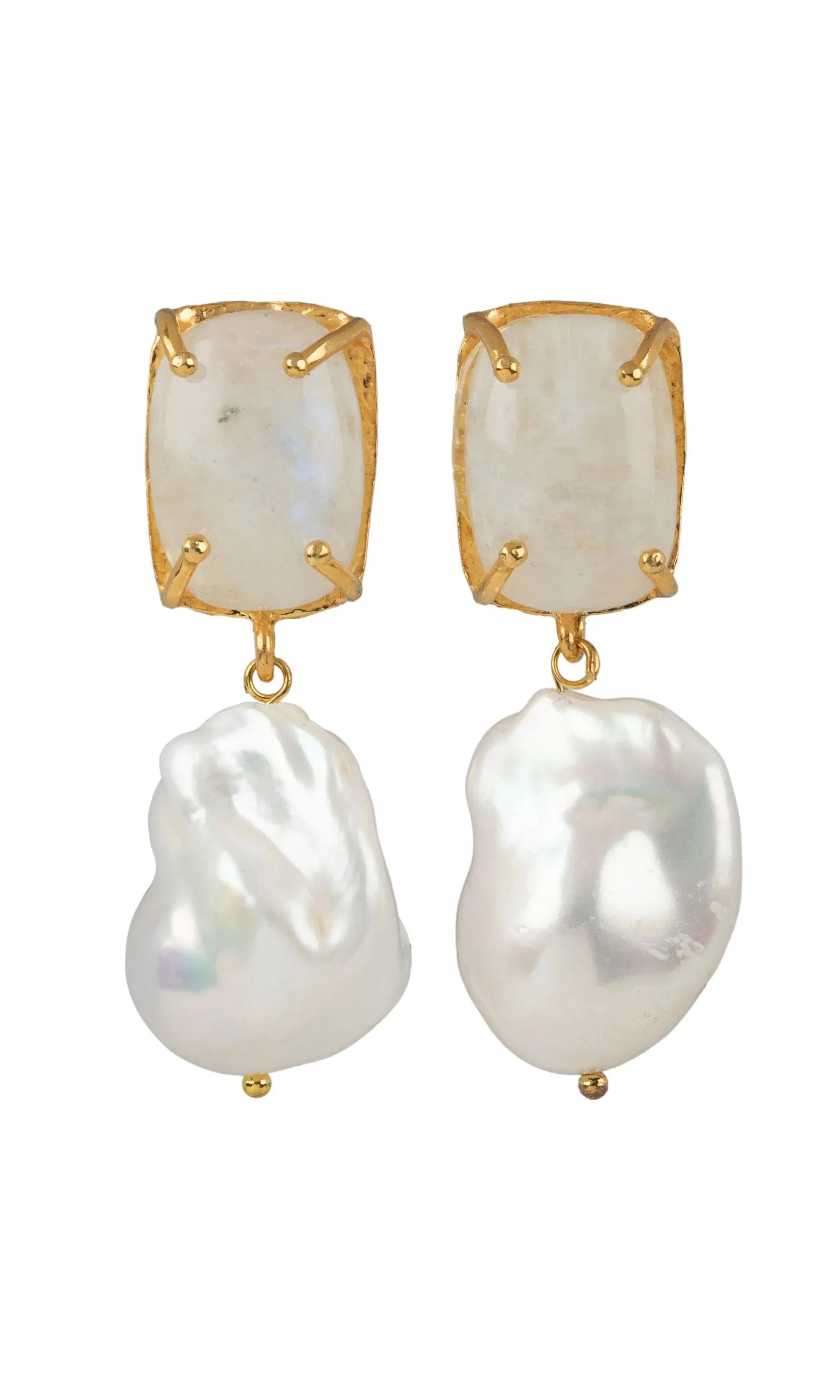 Christie Nicolaides Piccola Earrings - White/Gold