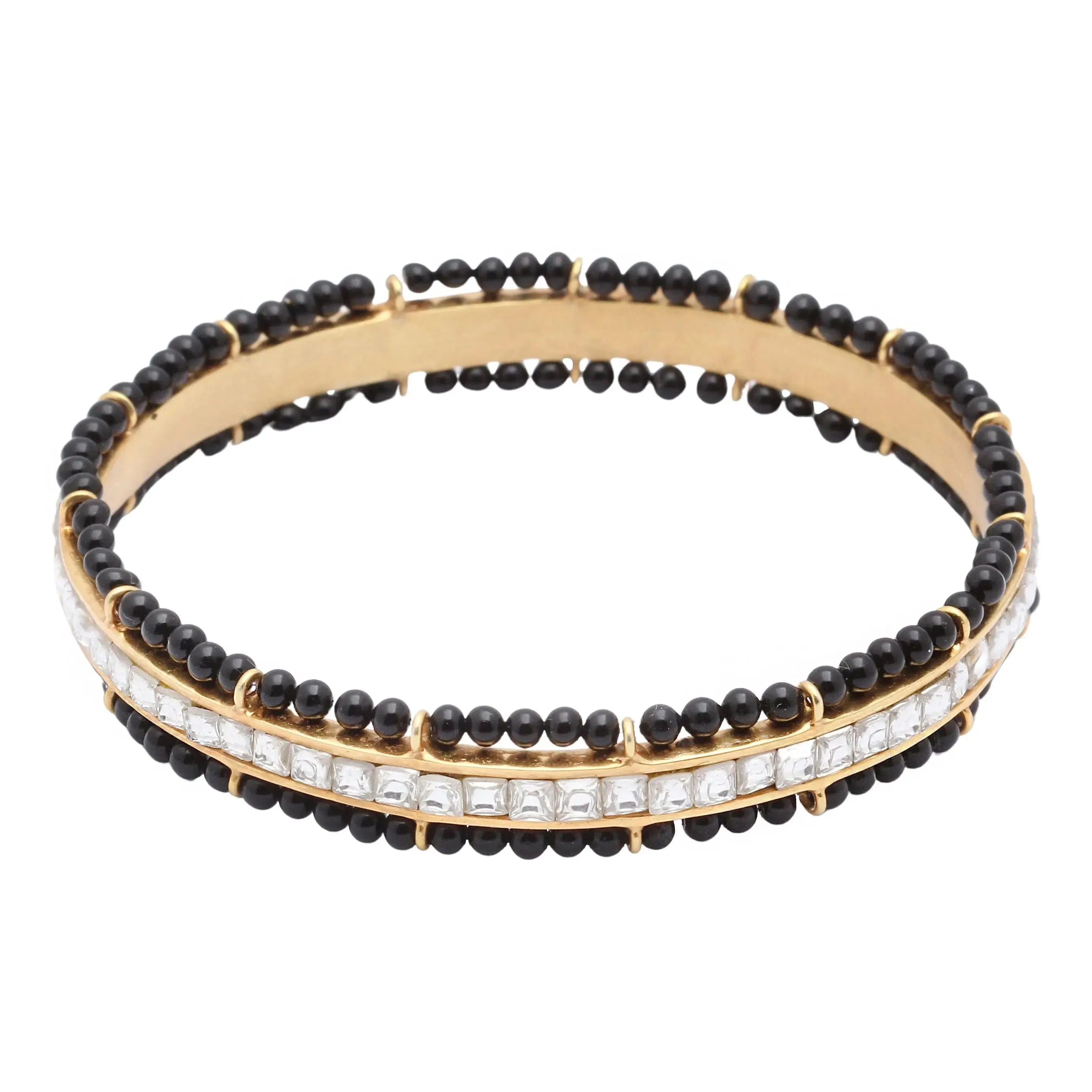 Classique black bead mangalsutra bangle