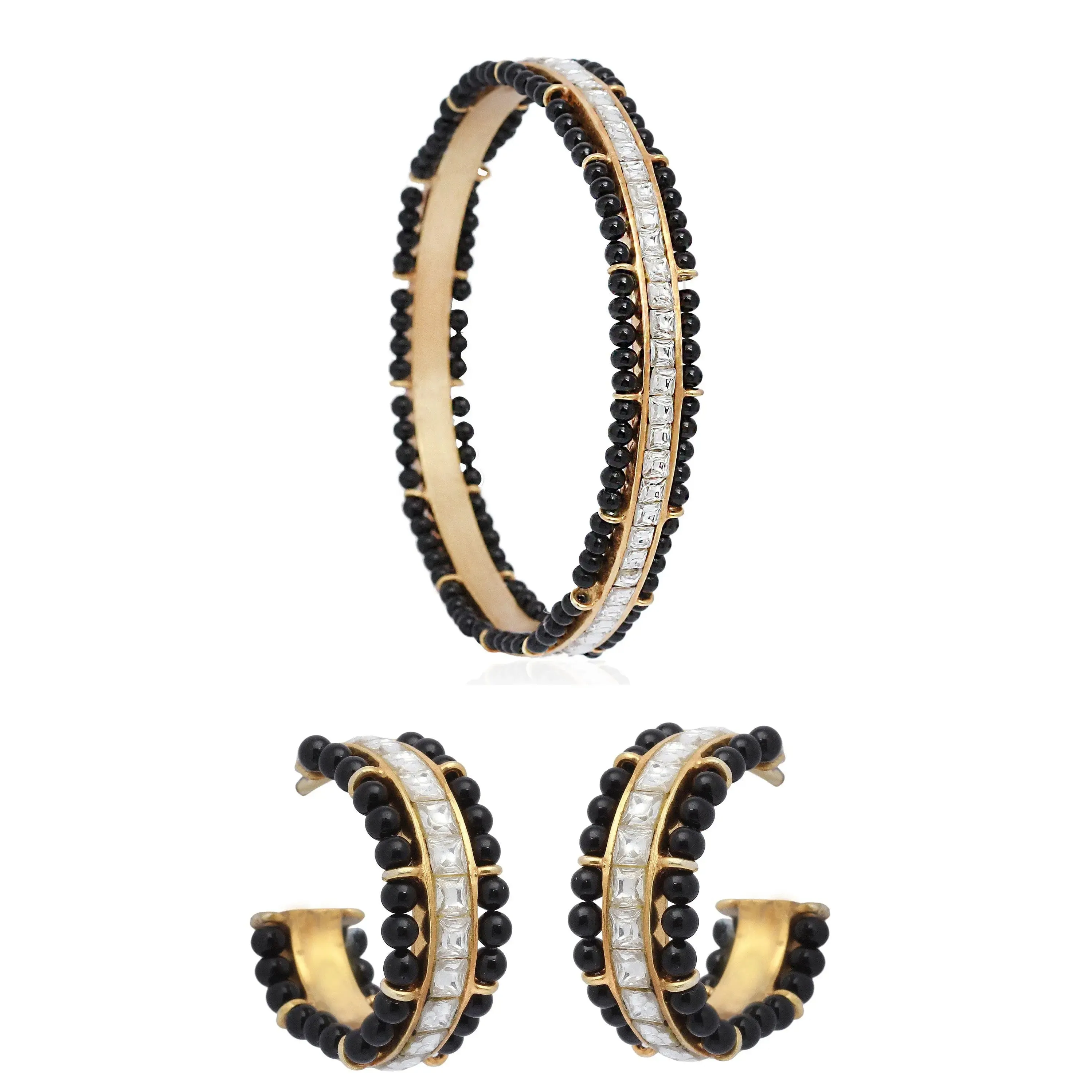 Classique black bead mangalsutra bangle