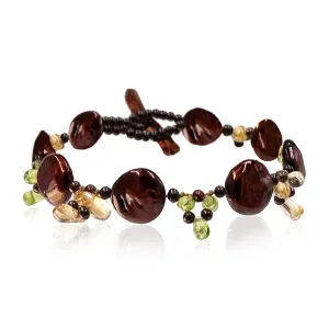 Copper Freshwater Pearl 'M&M'  Bracelet