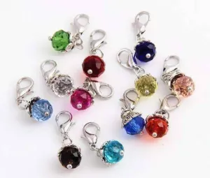 Dangling Bead Accent Crystals for Story of My Life Charm Lockets 5mm - 11 Colors to Choose!!