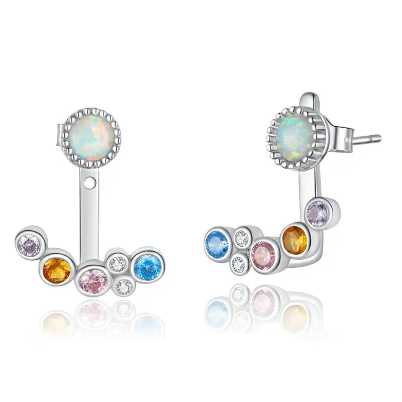 Dazzling Mystical Unicorn Moonstone Stud Earrings