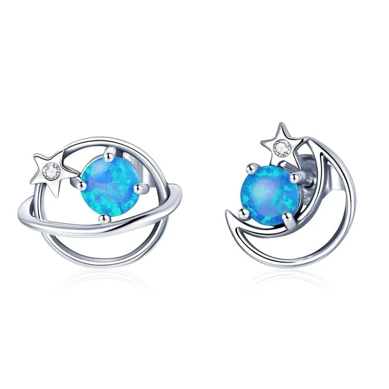 Dazzling Mystical Unicorn Moonstone Stud Earrings