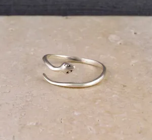 Delicate Snake Ring - Silver