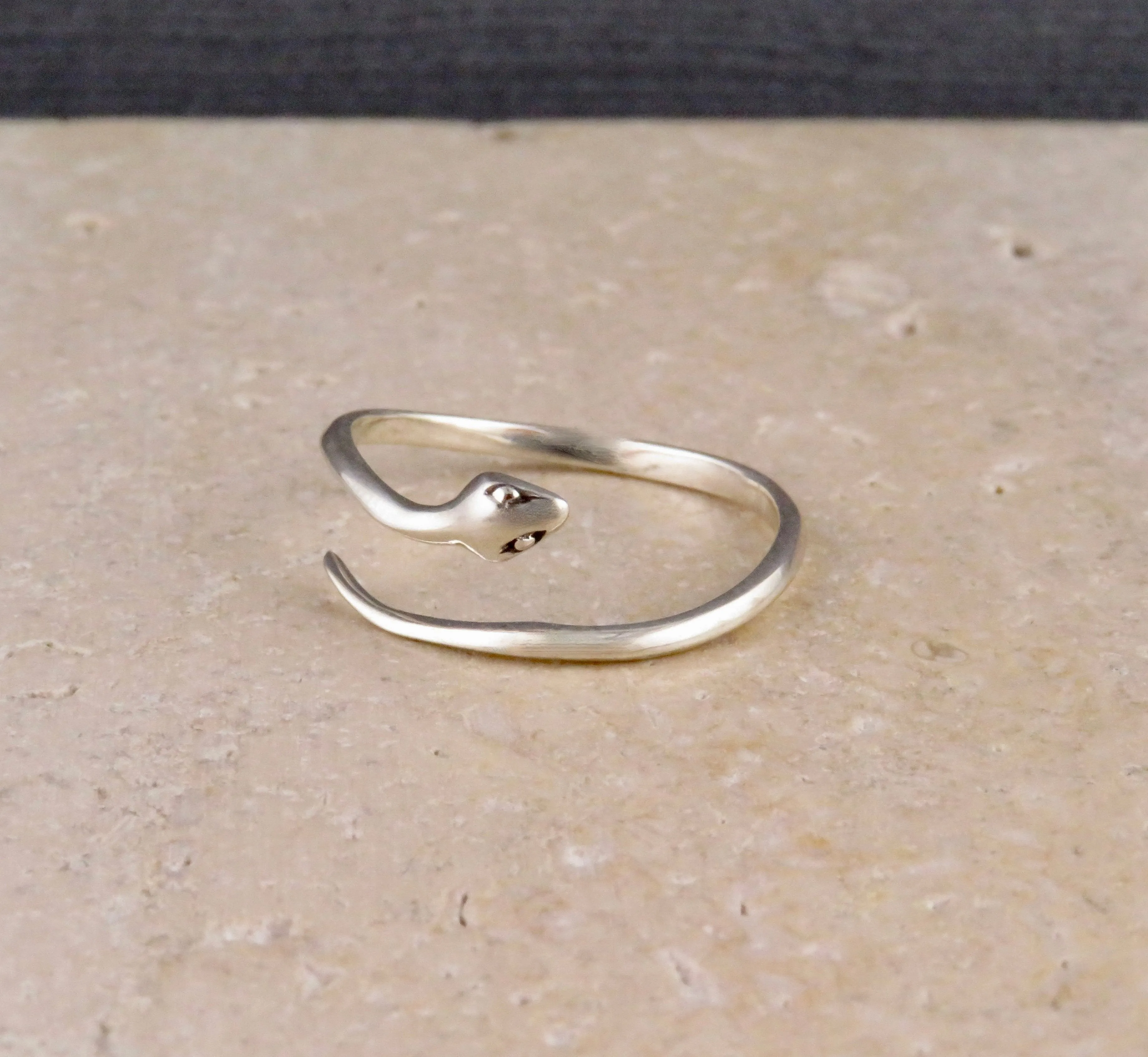 Delicate Snake Ring - Silver