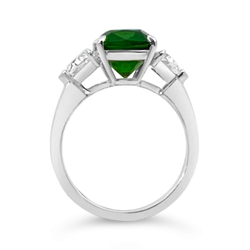 Demantoid Garnet & Diamond Ring