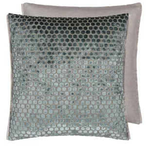 Designers Guild Jabot Moonstone Velvet Decorative Pillow