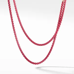 DY Bel Aire Chain Necklace in Coral with 14K Rose Gold Accents