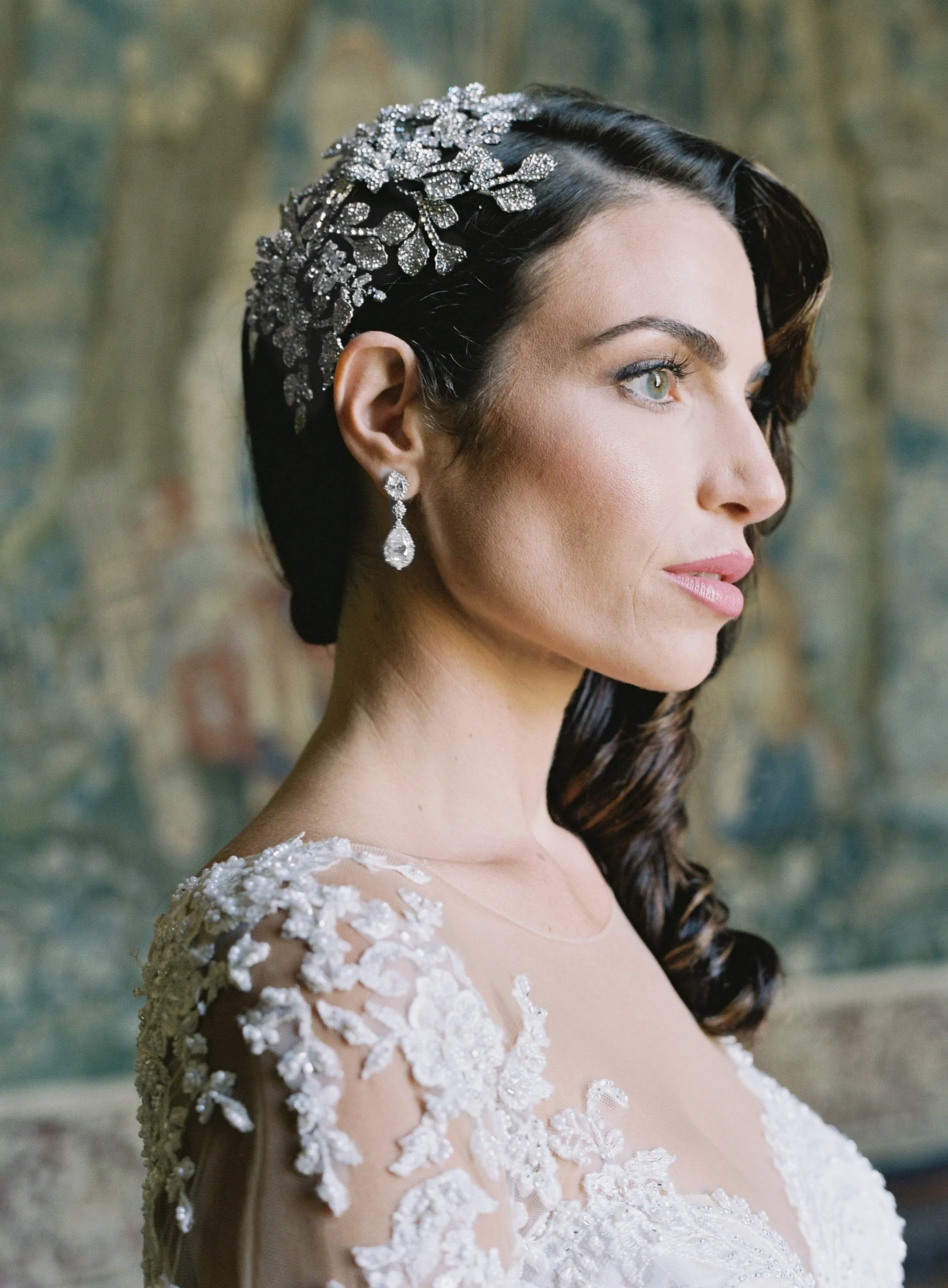 ELODIE Simulated Diamond Bridal Headpiece