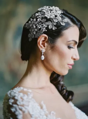 ELODIE Simulated Diamond Bridal Headpiece