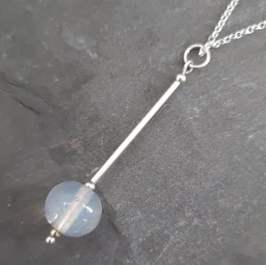 Emily Pendant Necklace - June, Moonstone, Birthstones in Glass